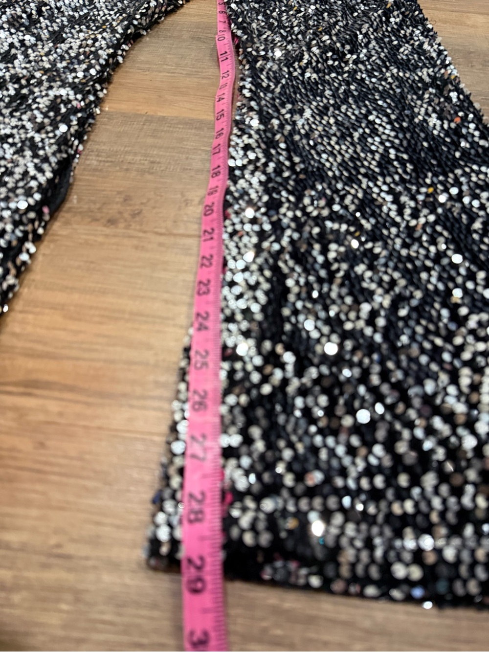 No Boundaries Black Sequin Flare Pants Size L - Picture 8 of 8